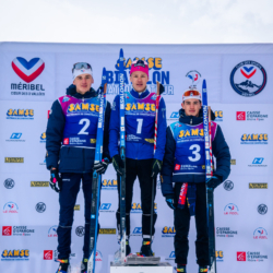 Samse National Tour n°4,MÉRIBEL, FRANCE - JANUARY 18: POIROT GUILLAUME of FRA, PERRILLAT-BOTTONET JUDICAEL of FRA and GRATALOUP MANISSOLLE CAMILLE of FRA January 18, 2026 in Méribel, France. (Photo by Rodriguez Alexis / @Aleiks_photo)