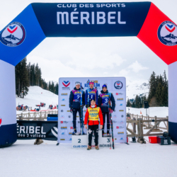 Samse National Tour n°4,MÉRIBEL, FRANCE - JANUARY 18: POIROT GUILLAUME of FRA, PERRILLAT-BOTTONET JUDICAEL of FRA BROUTIER REMI of FRA and GUIRAUD-POILLOT THEO of FRA January 18, 2026 in Méribel, France. (Photo by Rodriguez Alexis / @Aleiks_photo)