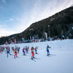 Samse National Tour n°5,LES CONTAMINES, FRANCE - JANUARY 25: TAINA BUISSON of FRA, JANIE PICARD of FRA, GAIA RICHARD of FRA January 25, 2026 in Les Contamines, France. (Photo by Rodriguez Alexis / @Aleiks_photo)