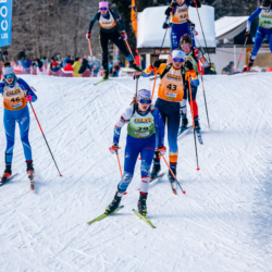 Samse National Tour n°5,LES CONTAMINES, FRANCE - JANUARY 25: LEONIE MORIN of FRA January 25, 2026 in Les Contamines, France. (Photo by Rodriguez Alexis / @Aleiks_photo)
