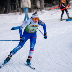 Samse National Tour n°5,LES CONTAMINES, FRANCE - JANUARY 25: LOUANE ADAM of FRA January 25, 2026 in Les Contamines, France. (Photo by Rodriguez Alexis / @Aleiks_photo)