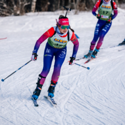 Samse National Tour n°5,LES CONTAMINES, FRANCE - JANUARY 25: LENA MARCHANDISE of FRA January 25, 2026 in Les Contamines, France. (Photo by Rodriguez Alexis / @Aleiks_photo)