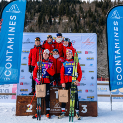 Samse National Tour n°5,LES CONTAMINES, FRANCE - JANUARY 25: NANS VERCUEIL of FRA, SAMUEL TUTTINO of FRA, SAVOIE U17 January 25, 2026 in Les Contamines, France. (Photo by Rodriguez Alexis / @Aleiks_photo)