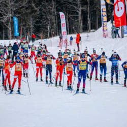 Samse National Tour n°5,LES CONTAMINES, FRANCE - JANUARY 25: LEONIE JEANNIER of FRA, LISA SIBERCHICOT of FRA, LOU ANNE DUPONT BALLET BAZ of FRA, STADIUM January 25, 2026 in Les Contamines, France. (Photo by Rodriguez Alexis / @Aleiks_photo)