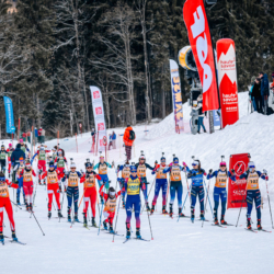 Samse National Tour n°5,LES CONTAMINES, FRANCE - JANUARY 25: LEONIE JEANNIER of FRA, LISA SIBERCHICOT of FRA, LOU ANNE DUPONT BALLET BAZ of FRA, STADIUM January 25, 2026 in Les Contamines, France. (Photo by Rodriguez Alexis / @Aleiks_photo)