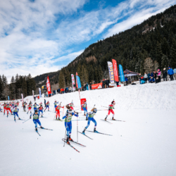 Samse National Tour n°5,LES CONTAMINES, FRANCE - JANUARY 25: JULIETTE OLIVA of FRA, ADELE OUVRIER-BUFFET of FRA, MATILDA DODOS of FRA MAELLE ACHOUI of FRA January 25, 2026 in Les Contamines, France. (Photo by Rodriguez Alexis / @Aleiks_photo)