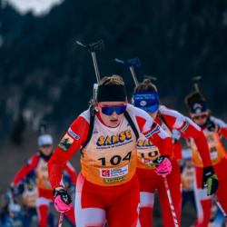Samse National Tour n°5,LES CONTAMINES, FRANCE - JANUARY 25: EVA LAINE of FRA January 25, 2026 in Les Contamines, France. (Photo by Rodriguez Alexis / @Aleiks_photo)