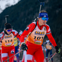 Samse National Tour n°5,LES CONTAMINES, FRANCE - JANUARY 25: LEONIE JEANNIER of FRA January 25, 2026 in Les Contamines, France. (Photo by Rodriguez Alexis / @Aleiks_photo)