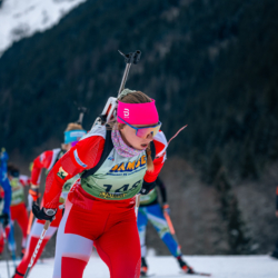 Samse National Tour n°5,LES CONTAMINES, FRANCE - JANUARY 25: LENA BRUN of FRA January 25, 2026 in Les Contamines, France. (Photo by Rodriguez Alexis / @Aleiks_photo)
