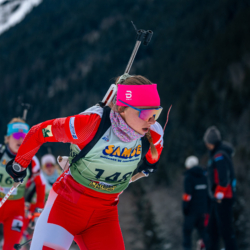 Samse National Tour n°5,LES CONTAMINES, FRANCE - JANUARY 25: LENA BRUN of FRA January 25, 2026 in Les Contamines, France. (Photo by Rodriguez Alexis / @Aleiks_photo)