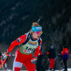 Samse National Tour n°5,LES CONTAMINES, FRANCE - JANUARY 25: ELINE CURNILLON of FRA January 25, 2026 in Les Contamines, France. (Photo by Rodriguez Alexis / @Aleiks_photo)