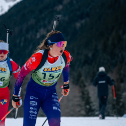 Samse National Tour n°5,LES CONTAMINES, FRANCE - JANUARY 25: LEA MARGUIER of FRA January 25, 2026 in Les Contamines, France. (Photo by Rodriguez Alexis / @Aleiks_photo)