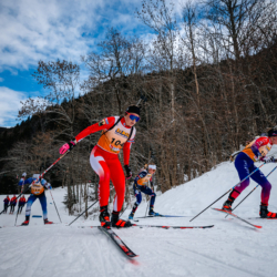 Samse National Tour n°5,LES CONTAMINES, FRANCE - JANUARY 25: EVA LAINE of FRA January 25, 2026 in Les Contamines, France. (Photo by Rodriguez Alexis / @Aleiks_photo)