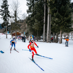 Samse National Tour n°5,LES CONTAMINES, FRANCE - JANUARY 25: THEMICE FONTAINE of FRA, MAELA CORREIA of FRA+ January 25, 2026 in Les Contamines, France. (Photo by Rodriguez Alexis / @Aleiks_photo)