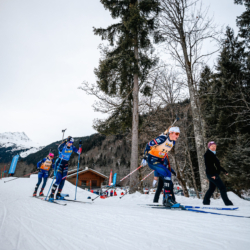 Samse National Tour n°5,LES CONTAMINES, FRANCE - JANUARY 25: ARMAND NAMOU CANDAU of FRA, CORALIE PERRIN of FRA January 25, 2026 in Les Contamines, France. (Photo by Rodriguez Alexis / @Aleiks_photo)