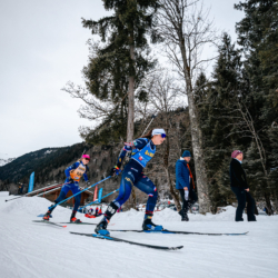 Samse National Tour n°5,LES CONTAMINES, FRANCE - JANUARY 25: CORALIE PERRIN of FRA January 25, 2026 in Les Contamines, France. (Photo by Rodriguez Alexis / @Aleiks_photo)