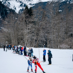 Samse National Tour n°5,LES CONTAMINES, FRANCE - JANUARY 25: FANY BERTRAND of FRA January 25, 2026 in Les Contamines, France. (Photo by Rodriguez Alexis / @Aleiks_photo)