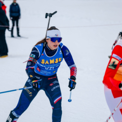 Samse National Tour n°5,LES CONTAMINES, FRANCE - JANUARY 25: CORALIE PERRIN of FRA January 25, 2026 in Les Contamines, France. (Photo by Rodriguez Alexis / @Aleiks_photo)