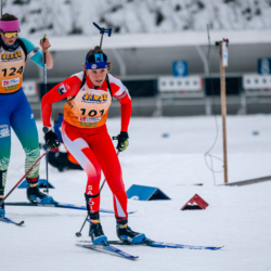 Samse National Tour n°5,LES CONTAMINES, FRANCE - JANUARY 25: LEONIE JEANNIER of FRA January 25, 2026 in Les Contamines, France. (Photo by Rodriguez Alexis / @Aleiks_photo)
