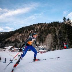 Samse National Tour n°5,LES CONTAMINES, FRANCE - JANUARY 25: ROBIN BOURCEY of FRA January 25, 2026 in Les Contamines, France. (Photo by Rodriguez Alexis / @Aleiks_photo)