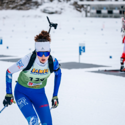 Samse National Tour n°5,LES CONTAMINES, FRANCE - JANUARY 25: NINON DUVILLARD of FRA January 25, 2026 in Les Contamines, France. (Photo by Rodriguez Alexis / @Aleiks_photo)