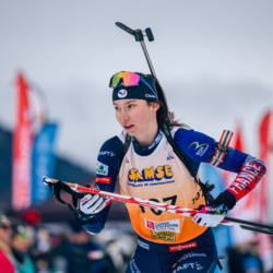 Samse National Tour n°5,LES CONTAMINES, FRANCE - JANUARY 25: LOUISE ROGUET of FRA January 25, 2026 in Les Contamines, France. (Photo by Rodriguez Alexis / @Aleiks_photo)