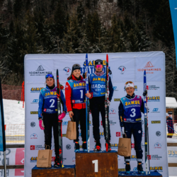 Samse National Tour n°5,LES CONTAMINES, FRANCE - JANUARY 25: MAELA CORREIA of FRA, THEMICE FONTAINE of FRA, LOUISE ROGUET of FRA, LISA SIBERCHICOT of FRA January 25, 2026 in Les Contamines, France. (Photo by Rodriguez Alexis / @Aleiks_photo)