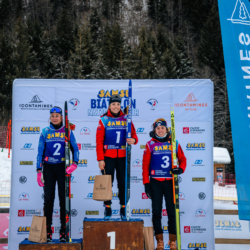Samse National Tour n°5,LES CONTAMINES, FRANCE - JANUARY 25: LISA SIBERCHICOT of FRA, THEMICE FONTAINE of FRA, FANY BERTRAND of FRA January 25, 2026 in Les Contamines, France. (Photo by Rodriguez Alexis / @Aleiks_photo)