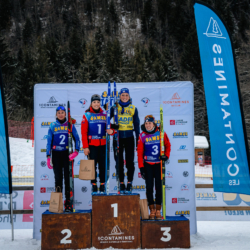 Samse National Tour n°5,LES CONTAMINES, FRANCE - JANUARY 25: LISA SIBERCHICOT of FRA, THEMICE FONTAINE of FRA, FANY BERTRAND of FRA January 25, 2026 in Les Contamines, France. (Photo by Rodriguez Alexis / @Aleiks_photo)