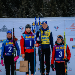 Samse National Tour n°5,LES CONTAMINES, FRANCE - JANUARY 25: LISA SIBERCHICOT of FRA, THEMICE FONTAINE of FRA, FANY BERTRAND of FRA January 25, 2026 in Les Contamines, France. (Photo by Rodriguez Alexis / @Aleiks_photo)