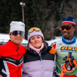Samse National Tour n°5,LES CONTAMINES, FRANCE - JANUARY 25: FRANTZKY PERRIER of FRA, NINA TAFFIN January 25, 2026 in Les Contamines, France. (Photo by Rodriguez Alexis / @Aleiks_photo)