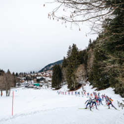Samse National Tour n°5,LES CONTAMINES, FRANCE - JANUARY 25: MARTIN BOTET of FRA, THEO GUIRAUD-POILLOT of FRA, FLAVIO GUY of FRACAMILLE GRATALOUP MANISSOLLE of FRA January 25, 2026 in Les Contamines, France. (Photo by Rodriguez Alexis / @Aleiks_photo)