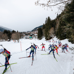 Samse National Tour n°5,LES CONTAMINES, FRANCE - JANUARY 25: MARTIN BOTET of FRA, THEO GUIRAUD-POILLOT of FRA, FLAVIO GUY of FRACAMILLE GRATALOUP MANISSOLLE of FRA, FLAVIO GUY of FRA, MATHIEU GARCIA of FRA, ADRIEN BAYLAC of FRA January 25, 2026 in Les Contamines, France. (Photo by Rodriguez Alexis / @Aleiks_photo)