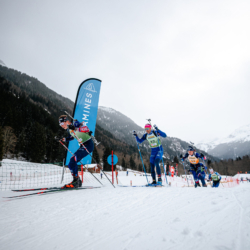Samse National Tour n°5,LES CONTAMINES, FRANCE - JANUARY 25: FLAVIO GUY of FRA, ALEXIS COLOMBAN of FRA January 25, 2026 in Les Contamines, France. (Photo by Rodriguez Alexis / @Aleiks_photo)