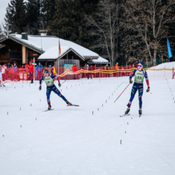 Samse National Tour n°5,LES CONTAMINES, FRANCE - JANUARY 25: REMI BROUTIER of FRA, FLAVIO GUY of FRA, CORENTIN JACOB of FRA January 25, 2026 in Les Contamines, France. (Photo by Rodriguez Alexis / @Aleiks_photo)