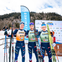 Samse National Tour n°5,LES CONTAMINES, FRANCE - JANUARY 25: EDGAR GENY of FRA, THEO GUIRAUD-POILLOT of FRA, ANTONIN DELSOL of FRA January 25, 2026 in Les Contamines, France. (Photo by Rodriguez Alexis / @Aleiks_photo)