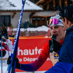 Samse National Tour n°5,LES CONTAMINES, FRANCE - JANUARY 25: TOM BOUILLET of FRA January 25, 2026 in Les Contamines, France. (Photo by Rodriguez Alexis / @Aleiks_photo)