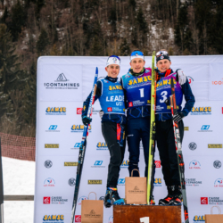 Samse National Tour n°5,LES CONTAMINES, FRANCE - JANUARY 25: CAMILLE GRATALOUP MANISSOLLE of FRA, ANTONIN DELSOL of FRA, FLAVIO GUY of FRA January 25, 2026 in Les Contamines, France. (Photo by Rodriguez Alexis / @Aleiks_photo)