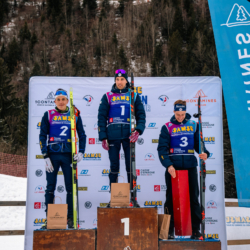 Samse National Tour n°5,LES CONTAMINES, FRANCE - JANUARY 25: EDGAR GENY of FRA, THEO GUIRAUD-POILLOT of FRA, ANTONIN DELSOL of FRA January 25, 2026 in Les Contamines, France. (Photo by Rodriguez Alexis / @Aleiks_photo)