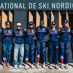 EQUIPE DE FRANCE JUNIOR/JEUNE MONDIAUX 2026,CNSNMM, FRANCE - FEBRUARY 24: Louise ROGUET of FRA MB, Matilda DODOS of FRA DA, Themice FONTAINE of FRA SA, Juliette OLIVA of FRA MB, Adele OUVRIER BUFFET of FRA MB, Namou CANDAU ARMAND of FRA SA, Romane OUVRIER BUFFET of FRA MB and Lou-Anne DUPONT BALLET-BAZ of FRA MB February 24, 2026 in CNSNMM, France. (Photo by Rodriguez Alexis / @Aleiks_photo)