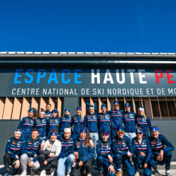 EQUIPE DE FRANCE JUNIOR/JEUNE MONDIAUX 2026,CNSNMM, FRANCE - FEBRUARY 24: Matilda DODOS of FRA, Themice FONTAINE of FRA, Cyril QUARTELLI of FRA, Juliette OLIVA of FRA, Adele OUVRIER-BUFFET of FRA, Romane OUVRIER-BUFFET of FRA, Camille GRATALOUP-MANISSOLLE of FRA, Nans MADELENAT of FRA, Sacha MAZZILLI RIABOFF of FRA, Léo CARLIER of FRA, Lou anne DUPONT BALET BAZ of FRA, Louise ROGUET of FRA, Technicien FFS, Rachelle DEMANGEAT Coach FFS of FRA, Antonin DELSOL of FRA, Claire BRETON coach FFS of FRA, Tom BOUILLET of FRA, Emile PERRILLAT BOTTONET of FRA, Namou CANDAU ARMAND of FRA, Guillaume POIROT of FRA February 24, 2026 in CNSNMM, France. (Photo by Rodriguez Alexis / @Aleiks_photo)