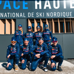 EQUIPE DE FRANCE JUNIOR/JEUNE MONDIAUX 2026,CNSNMM, FRANCE - FEBRUARY 24: Romane OUVRIER BUFFET of FRA, Juliette OLIVA of FRA, Matilda DODOS of FRA, Adele OVRIER BUFFET of FRA, Emile PERRILLAT BOTTONET of FRA, Nans MADELENAT of FRA, Sacha MAZZILI RIABOFF of FRA and Tom BOUILLET of FRA February 24, 2026 in CNSNMM, France. (Photo by Rodriguez Alexis / @Aleiks_photo)