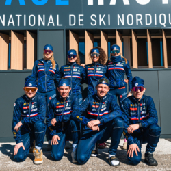 EQUIPE DE FRANCE JUNIOR/JEUNE MONDIAUX 2026,CNSNMM, FRANCE - FEBRUARY 24: Romane OUVRIER BUFFET of FRA, Juliette OLIVA of FRA, Matilda DODOS of FRA, Adele OVRIER BUFFET of FRA, Emile PERRILLAT BOTTONET of FRA, Nans MADELENAT of FRA, Sacha MAZZILI RIABOFF of FRA and Tom BOUILLET of FRA February 24, 2026 in CNSNMM, France. (Photo by Rodriguez Alexis / @Aleiks_photo)