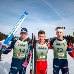 Samse National Tour n°6,AUTRANS, FRANCE - FEBRUARY 8: ANTONIN GUY of FRA, MATHIEU GARCIA of FRA, MARTIN BOTET of FRA February 8, 2026 in Autrans, France. (Photo by Rodriguez Alexis / @Aleiks_photo)