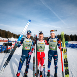 Samse National Tour n°6,AUTRANS, FRANCE - FEBRUARY 8: ANTONIN GUY of FRA, MATHIEU GARCIA of FRA, MARTIN BOTET of FRA February 8, 2026 in Autrans, France. (Photo by Rodriguez Alexis / @Aleiks_photo)