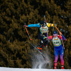 Samse National Tour n°6,AUTRANS, FRANCE - FEBRUARY 8: GABIN PACCARD of FRA, KELVIN LECOMTE of FRA February 8, 2026 in Autrans, France. (Photo by Rodriguez Alexis / @Aleiks_photo)