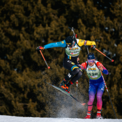 Samse National Tour n°6,AUTRANS, FRANCE - FEBRUARY 8: KELVIN LECOMTE of FRA, GABIN PACCARD of FRA February 8, 2026 in Autrans, France. (Photo by Rodriguez Alexis / @Aleiks_photo)