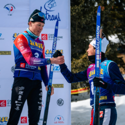 Samse National Tour n°6,AUTRANS, FRANCE - FEBRUARY 8: ENZO BOUILLET for FRA , ANTONIN GUY fro FRA February 8, 2026 in Autrans, France. (Photo by Rodriguez Alexis / @Aleiks_photo)