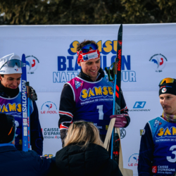 Samse National Tour n°6,AUTRANS, FRANCE - FEBRUARY 8: ANTONIN GUY for FRA, MATHIEU GARCIA for FRA, MARTIN BOTET for FRA February 8, 2026 in Autrans, France. (Photo by Rodriguez Alexis / @Aleiks_photo)