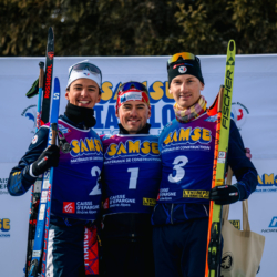 Samse National Tour n°6,AUTRANS, FRANCE - FEBRUARY 8: ANTONIN GUY for FRA, MATHIEU GARCIA for FRA, MARTIN BOTET for FRA February 8, 2026 in Autrans, France. (Photo by Rodriguez Alexis / @Aleiks_photo)